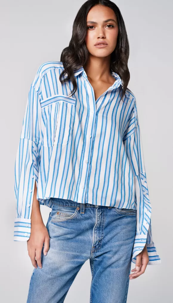 Cheap Button Sleeve Shirt Tops