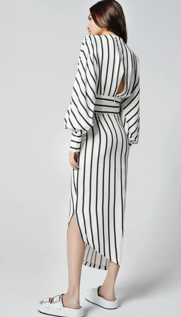 Discount Draped Midi Dress Dresses