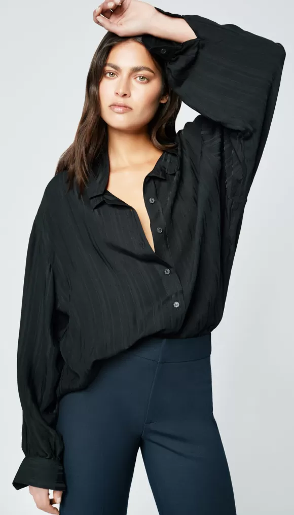 Cheap Fluid Drop Shoulder Blouse Tops