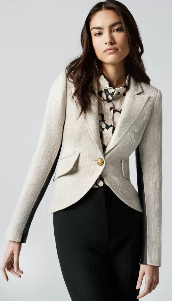 Cheap One Button Tux Stripe Blazer Blazers